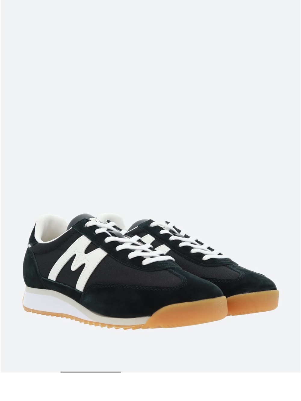 Black & White Retro Runner Sneakers